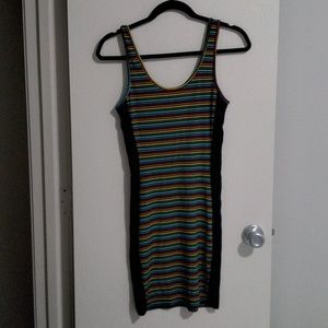 Better Be summer dress rainbow on black